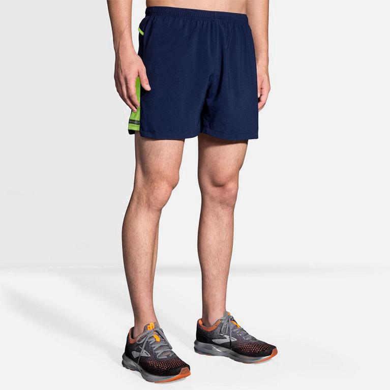 Brooks Sherpa 5 Australia - Men's Running Shorts - Blue (835170-WCL)